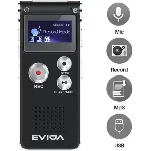 EVIDA Dijital Ses kayıt cihazı von L60 1536 kbps PCM Linearity 8 GB kurulu pil ile oyun hız uyum im MP3 oynatıcı ses etkinleştirmek için Aufzeic 8Gb