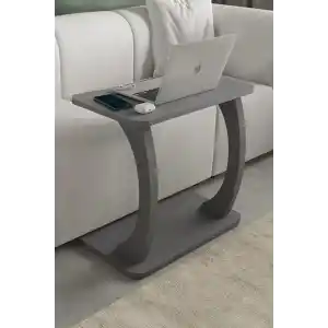 interGO, C Ayaklı Laptop Sehpası, Koltuk Sehpası, Kahvaltı Masası, Çalışma Sehpası, Antrasit, LP3