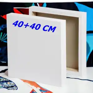 40x40 Bez Tuval Arkadan Zımbalı Tuval Kalın Şase 210 Gr%70 Polyester% 30 Pamuk Bez