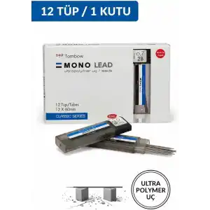Tombow Mono Lead Ultrapolymer Mekanik Uç 0.7 mm 2B, Kırılmaya Dayanıklı, 12 Tüp / 1 Kutu