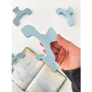 Açık Mavi Çok Fonksiyonlu Kitap ve Defter Klipsi / Sayfa Tutucu / Journal ve Scrapbook Yardımcısı / Bebe Mavisi