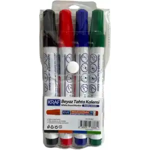 Kraf Doldurulabilir Beyaz Tahta Kalemi 4Lü 770 4