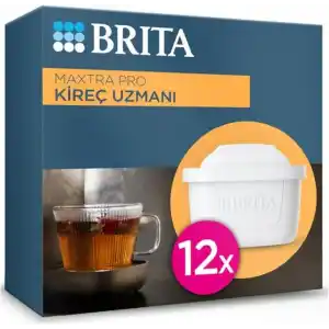 BRITA Maxtra Pro Kireç Uzmanı Yedek Su Arıtma Filtresi 12li