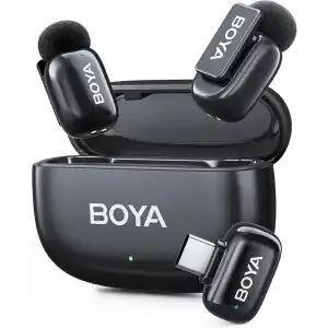 BOYA Mini 2 AI Kablosuz Yaka Mikrofonu Type-C Mat Siyah - SKU02