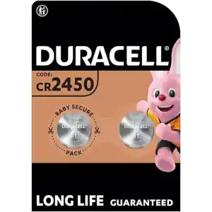 Duracell CR2450 düğme pil (2 adet), CR 2450 lityum düğme pil 3 V