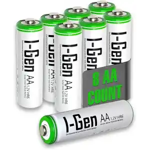 I-Gen B108 8 Adet AA 2700 mAh Şarj Edilebilir Kalem Pil 1.2V Ni-MH Şarjlı Pil