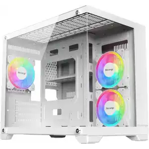 Nova Beyaz 3 Rgb Fanlı Temperli Cam Panel Boş m-ATX Gaming Oyuncu Bilgisayar Kasası
