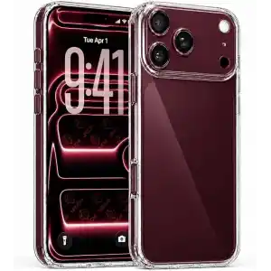URUCHI Crystal Clear Şeffaf Kılıf, iPhone 18 Pro Max / 17 Pro Max ile Uyumlu, Darbelere Dayanıklı Sert PC Arka Yüzey, Kaymaz Tutuş, Kamera Korumalı, İnce ve Hafif Tasarım, Sararma Karşıtı (Şeffaf)