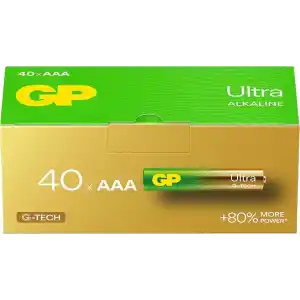GP Batteries G-TECH Ultra Alkalin İnce LR03 - AAA Boy 1.5V Pil 40lı Kutu