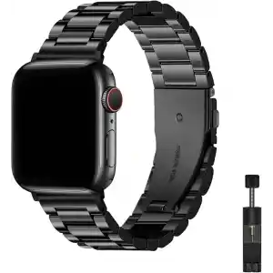Apple Watch Uyumlu Premium Üç Bakla Paslanmaz Çelik Kordon - 49mm/46mm/45mm/44mm/42mm/41mm/40mm/38mm Uyumlu - Apple Watch SE Series 3/2/1 & Watch Ultra 3/2/1 & Series 11 10 9 8 7 6 5 4 3 2 1
