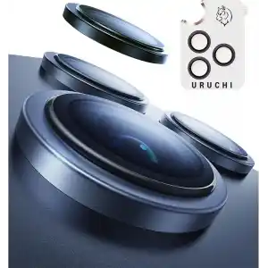 URUCHI Premium Safir Kamera Lens Koruyucu iPhone 17 Pro / 17 Pro Max, Havacılık Sınıfı Alüminyum Çerçeve, Ultra HD Netlik, Çizilmeye Karşı Üstün Koruma (Deep Blue, iPhone 17 Pro / 17 Pro Max)