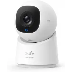 Anker eufy Security Indoor Kamera C220, 2K Netlik, 360° Yatay Görünümle, Yapay Zeka İzleme ve Hareket Algılama, İki Yönlü Ses, Anker Türkiye Garantili