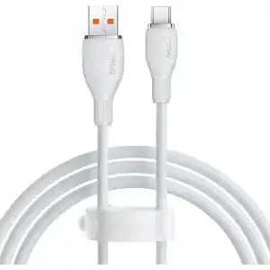 Baseus Pudding Hızlı Şarj Özellikli Type-C Kablo 100W, 1.2 Metre, Beyaz