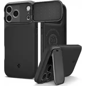 Spigen iPhone 18 Pro / 17 Pro ile Uyumlu MagSafe Kılıf Optik Armor Mag Fit Black - ACS09953