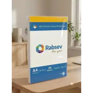 Rabsev Ultra Premium Parlak Fotoğraf Kağıdı, A4, 260g/m2, Hızlı Kuruyan, 20 Yaprak