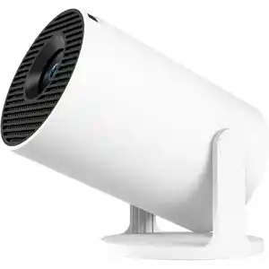 HY300Pro+ Android 14 Projektör, 720P Çözünürlük, 170 ANSI Lümen, Wi-Fi 6, Bluetooth 5.4, 4K Destekli, Otomatik Düzeltme, 30-130 inç Görüntü, Beyaz