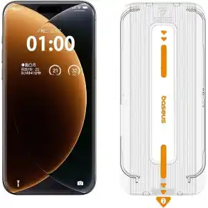 Baseus Impact iPhone 17 Pro / 18 Pro HD Aluminosilikat Tamperli Cam Ekran Koruyucu P0047901,Ultra Dayanıklı 9H, Uygulama Kiti İle Kolayca Uygulanır