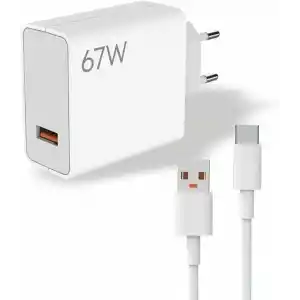 PDATeknoloji 67W Turbo Hızlı Şarj Adaptörü ve Data kablosu Beyaz PDA-067 2IN1 (Yerli Üretim)