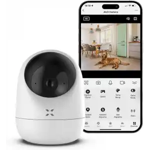 Xenon Smart Ev Kamerası 3MP WiFi Güvenlik Kamerası Mobil Kontrol Çift Yönlü Ses 350° PTZ Gece Görüş İç Mekan X7205