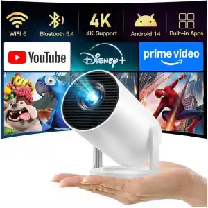 [2026 Yükseltildi] Mini Projektör 4K Destekli, Dahili Uygulama