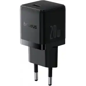 Baseus 20W Hızlı Şarj Cihazı, Palm 1C USB-C Duvar Adaptörü, BCT Soğutma Teknolojisi ve Akıllı Çip Koruması, Kompakt Şarj Başlığı, Samsung ve iPhone Uyumlu, Siyah