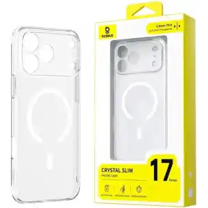 Baseus Crystal Slim iPhone 17 Pro Max Şeffaf Magsafe Kılıf
