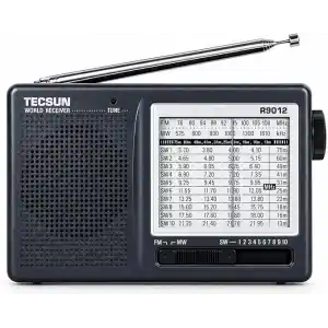 Tecsun R-9012 Taşınabilir Analog Radyo Kısa Dalga FM Stereo Alıcı FM/MW/SW 12 Bantlı Dünya Radyosu