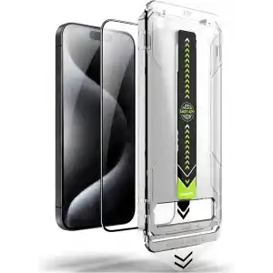 Ehr. iPhone 17 ile Uyumlu Darbelere Karşı Maksimum Koruma Sağlayan ve Kolay Uygulama Aparatlı Hiçbir Şekilide Telefonda Toz Bırakmayan Cam (iPhone 17)