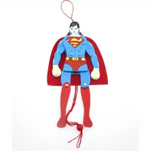 Dinamik Ahşap Süperman Figürü 20x10 cm Dekorasyon