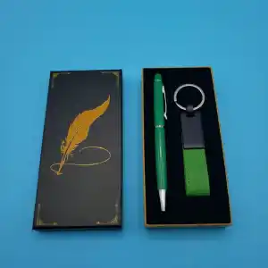 Şık Anahtarlık ve Kalem Seti 17x7.5 cm Ofis Kullanımı