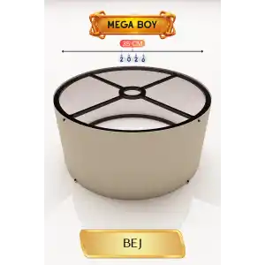 Şık Bej Lambader Başlığı 35 cm Modern Tasarım
