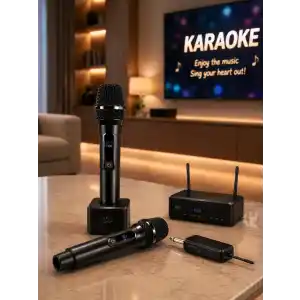 Kablosuz Çift Mikrofon Seti UHF Teknolojisi ile