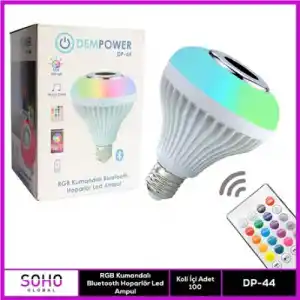 Akıllı RGB LED Ampul 1 Adet Bluetooth Müzikli