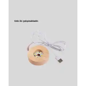 Dekoratif LED Kristal Küre USB ile Çalışan Gece Lambası