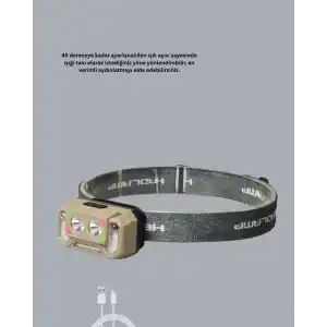Şarj Edilebilir LED Kafa Lambası - Wave Sensörlü Model