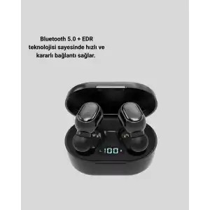 Bluetooth 5.0 Kulaklık iOS ve Android Uyumlu 24 Saat Kullanım