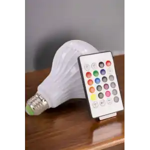 Şık Tasarımlı Kablosuz Bluetooth Hoparlör 1 Adet Led Lamba