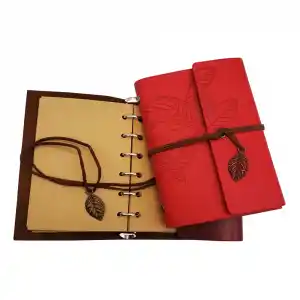 Retro Deri Defter 15x11 cm Küçük Boy Hatıra Defteri