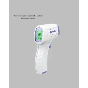Hijyenik Temassız Ateş Ölçer 5-10 cm Mesafeden Kullanım