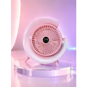Kompakt Tasarımlı Masaüstü Fan ve Ambiyans Işığı