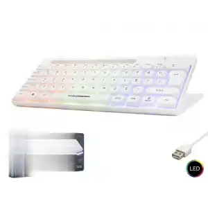Kompakt Mini Klavye Beyaz 62 Tuş Türkçe Q