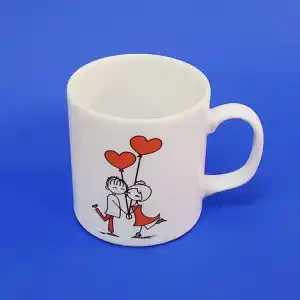 Çift Temalı Şık Kupa Bardak 8x10 cm Hediye