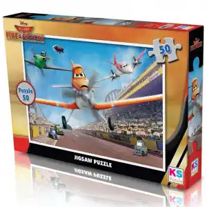 Eğlenceli Uçak Temalı 50 Parça Puzzle