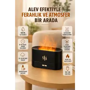 Alev Efektli Ultrasonik Aroma Difüzörü 1 Adet