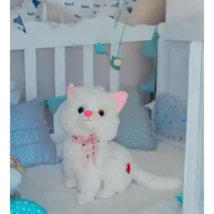 Sevimli Peluş Kedi 33 cm Uzunlukta Oyun Arkadaşı