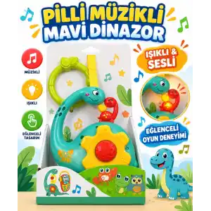 Müzikli Pilli Mavi Dinazor 1 Adet Oyun Arkadaşı