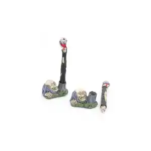 Karizmatik Polyester Kurukafa Tükenmez Kalem 16 cm