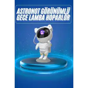 Sevimli Astronot Bluetooth Hoparlör ve Projeksiyon Lamba