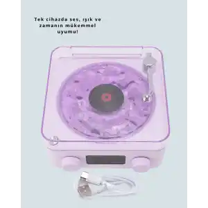 Bluetooth Hoparlör 360° Ses ile Taşınabilir (Retro Model)