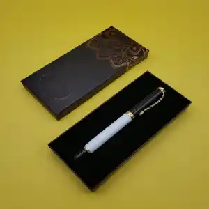 Özel Tasarım Metal Kalem 14 cm Mandala Desenli Kutu